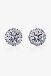 2 Carat Moissanite 925 Sterling Silver Stud Earrings
